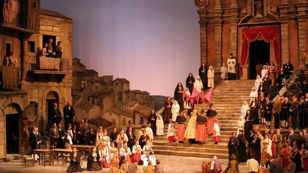 A Scene from Act I of Cavalleria Rusticana, Metropolitan Opera