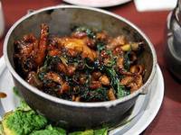 Three Cup Chicken at Ku-Shiang,  a Taiwanese restaurant in Flushing.