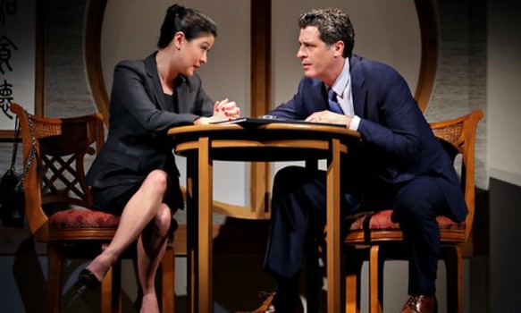 Jennifer Lim and Gary Wilmes in David Henry Hwang’s play “Chinglish.”