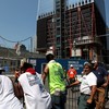 concrete workers, world trade center, strike, labor, union