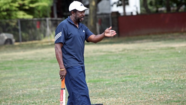 Cricket coach Earl Daly, 58, originally from Jamaica. He's been playing cricket since he was 11 years old.