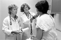 Doctors and patient