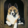 Dignity and Elegance, portrait by Christine Merrill after an Edwin Landseer painting of the same name