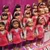 A 2009 collection of American Girl dolls.