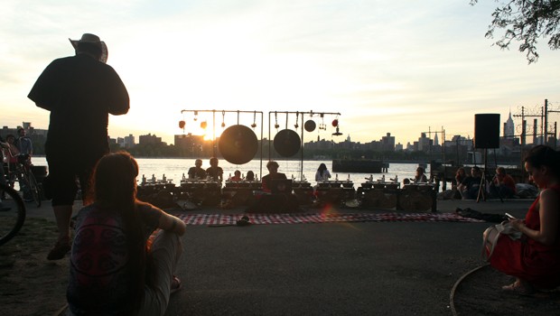 The longest day of summer comes to a close on the East River