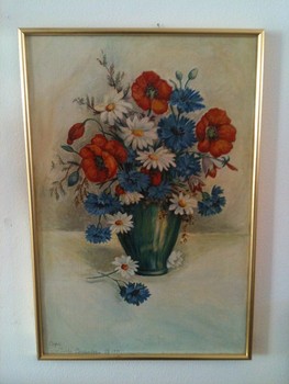 Early Ovartaci painting of flowers