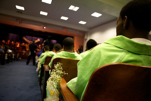 The 2011 East River Academy high school graduation at Rikers Island Correctional Facility.