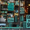 This year, the Union Square kitchenware store Fishs Eddy has taken a political stance with its holiday windows.