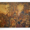 A panoramic view of Camilo Egas' newly restored mural, 'Harvest Festival, Ecuador.'