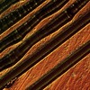 The vinyl grooves of the Beatles's 