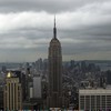 The Empire State Building is viewed from the observation deck at Rockefeller Center on August 24, 2010