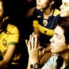 Fans watching soccer