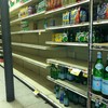 Water shelf at a grocery store in Park Slope, Brooklyn, Saturday