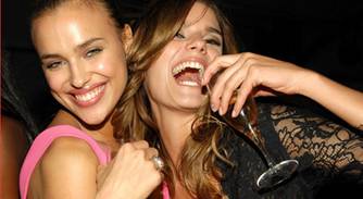From left, Irina Shaykhlislamova and Yesica Toscanini at Sports Illustrated Swimsuit Issue Party in 2007. 