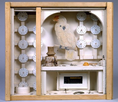 Joseph Cornell Untitled (Cockatoo with Watch Faces)