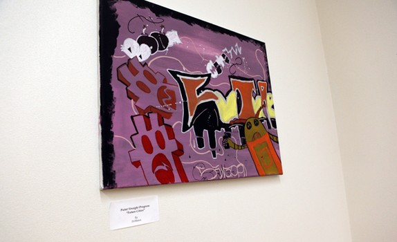 Art work from graduates of the Paint Straight program