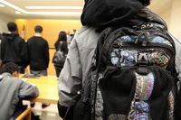 Graffiti covered backpacks filled the Brooklyn Family Court on Tuesday
