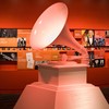 A statue of the Grammy Award at the Grammy Museum.