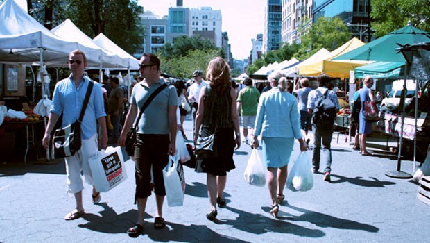 Due to flooding, power outages and closed roads, the Union Square Farmers' Market had 65 instead of its usual 70 farms selling their wares on Wednesday.