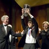 Van Cliburn with Haochen Zhang, the gold medalist at the 2009 Van Cliburn Competition
