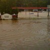 The parking lot of the Metro-North station at Harriman, on the Port Jervis Line, was under water.