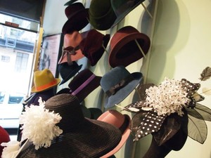 The Hat Shop, which has been located at 120 Thompson Street since 1995, only sells creations for men and women made by local New York City milliners.