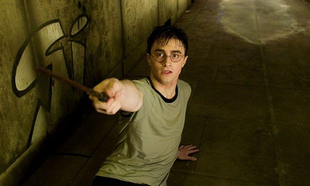 Daniel Radcliffe as Harry Potter. 