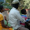 A family on a Scooter in Bangalore, India