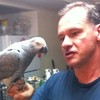 Jim Eggers and his parrot Sadie