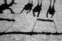 Shadows of children