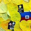 Messages of hope for Haiti written by students at P.S. 269 in Brooklyn after the earthquake