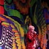 Cyndi Lauper speaks to a crowd at the True Colors tour on May 31, 2008 in Boston, Massachusetts.
