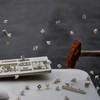 Hammer smashing computer keyboard