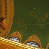 New Yorker Hatmane Gacevic looking at the new lights at Grand Central Terminal