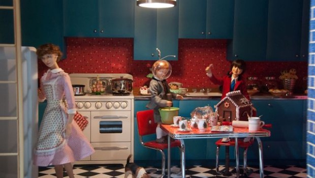 Lord and Taylor includes past and present memories of Christmas in its windows, including this 1950s Christmas scene.