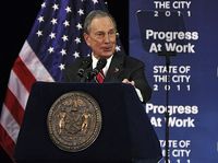 Mayor Michael Bloomberg delivering his 10th state of the city address in Staten Island