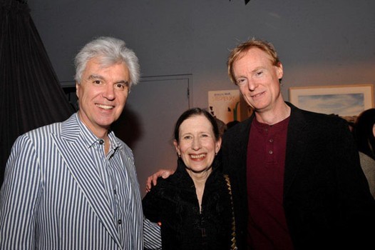 David Byrne, composer-vocalist Meredith Monk and John Schaefer in 2011
