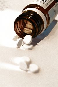 medicine bottle, pills