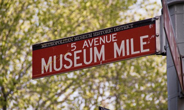 Museum Mile runs along 5th Avenue from 82nd St. to 105th St. in Manhattan.
