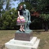 Naomi Lewin poses with Stephen Foster, in Cincinnati's Alms Park
