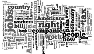 Obama speech word cloud
