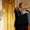 U.S. President Barack Obama speaks during a news conference at the East Room of the White House May 27, 2010 in Washington, DC. 