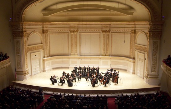 Orpheus Chamber Orchestra opens the program with Schubert's Symphony No. 4 at Carnegie Hall.