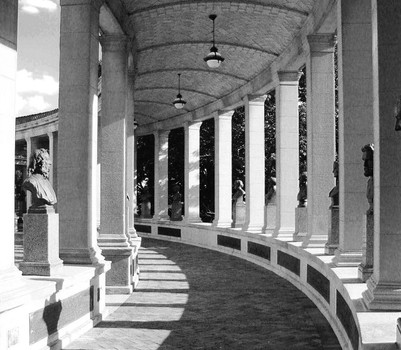 The Hall of Fame for Great Americans, entrance on Hall of Fame Terr. 1892-1912. Stanford White of McKim, Mead & White.