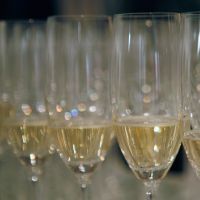champagne in glasses