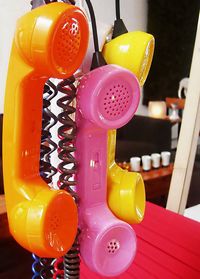 Colorful phone receivers