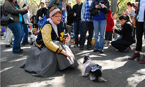 Tempe and her owner were both wearing poodle skirts straight out of 