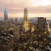 View of the Manhattan skyline with proposed skyscraper at 15 Penn Plaza by Pelli Clarke Pelli