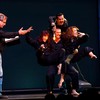 Robert Krulwich on stage with Pilobolus in Berkeley for Radiolab Live: In the Dark