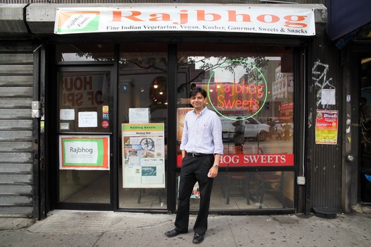 Nirav Shah owns the flagship store of the business his aunt started, Rajbhog Foods, a small Indian food empire with 14 locations nationally and a catering business providing vegetarian airline meals.